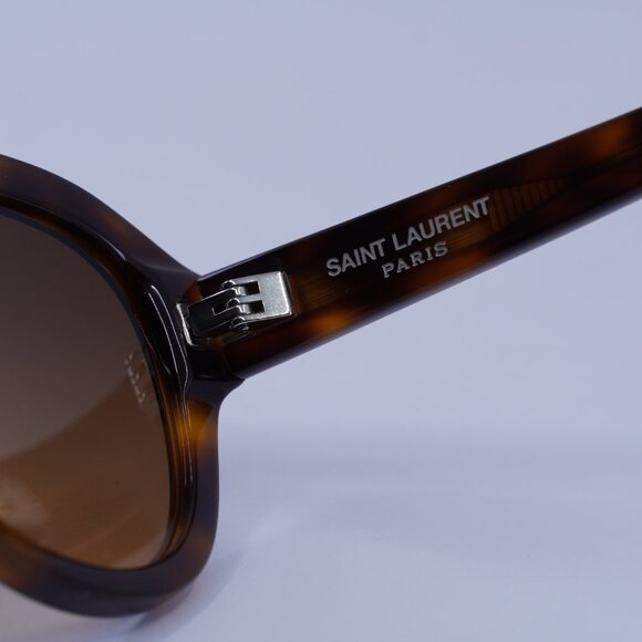 Saint Laurent SL400 003 Sunglasses Havana Oval Frame, Brown Lenses - Picture 10 of 11